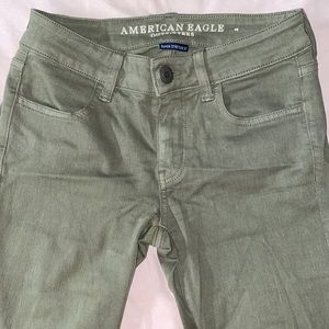 American Eagle Olive Green Denim